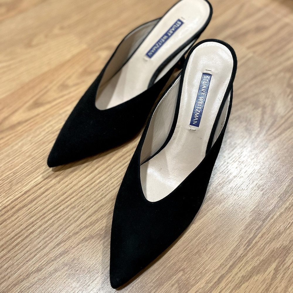 Stuart Weitzman Black Suede Heels
